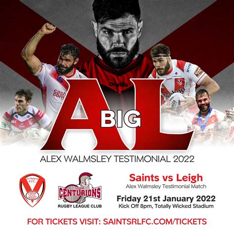 Saints to face Leigh Centurions in Alex Walmsley Testimonial Fixture ...