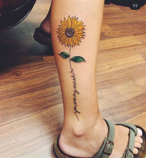 You are my sunshine- sunflower tattoo | Tattoos for daughters, Sunshine ...