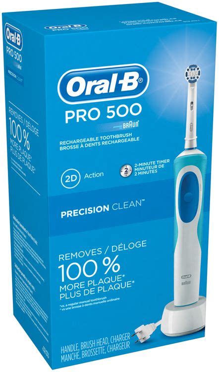 PRO Precision Clean Oral-B Pro 500 Power Rechargeable Electric ...