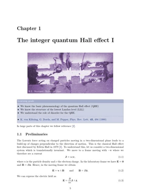 Quantum Hall Effect - B | PDF | Quantum Mechanics | Mathematical Physics