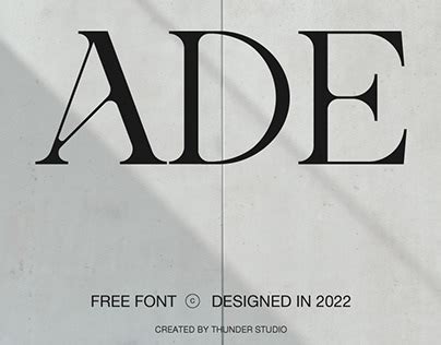 Ade Display - Free Serif | Behance