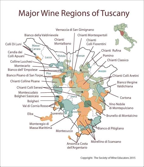 SWE Wine Map 2015 – Italy/Tuscany - Wine, Wit, and Wisdom | Wine map ...