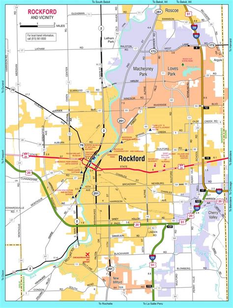 Rockford Road Map - Ontheworldmap.com