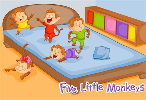 Five Little Monkeys | Nursery Rhyme For Kids With Lyrics