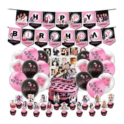 Buy Blackpink Party Supplies for Fans Birthday Party Decorations - 1 ...