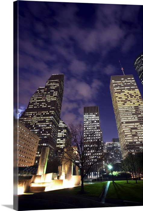 Houston skyline at night, Texas Wall Art, Canvas Prints, Framed Prints ...