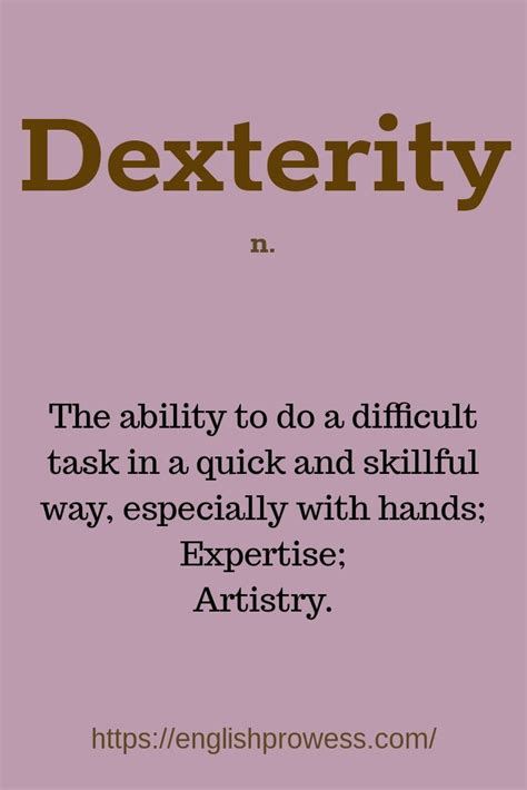 Dexterity Meaning | Learning english online, Learn english, English online