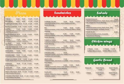 Menu of La Piazza Pizza and subs in Ann Arbor, MI 48105