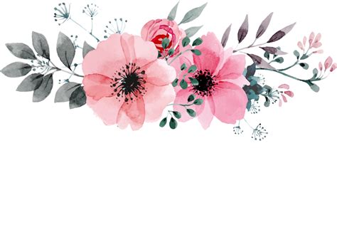 Red Floral Border Png Image Background Borders Red Flower Frame Png ...