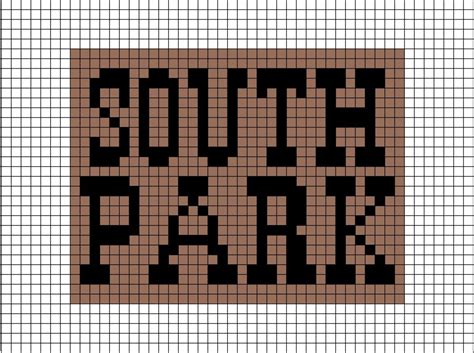 South Park Logo (stickless) Pixel Art | Flores fáciles de dibujar ...