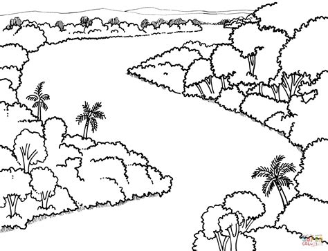 Creek Coloring Page