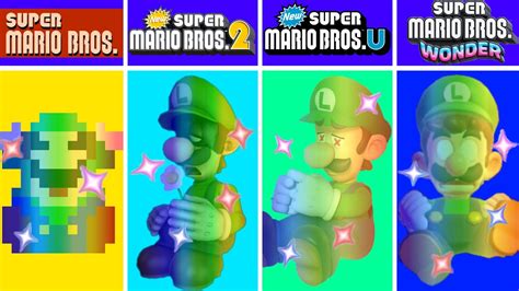 Evolution of Luigi Super Stars Dying and Game Over Screens in Super ...