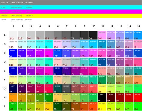 rgb color list - 28 images - excel vba color code list colorindex rgb ...