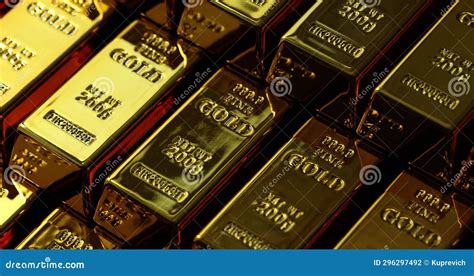 Gold Bars Stacked in Storage Premise of Bank Warehouse Stock Footage ...