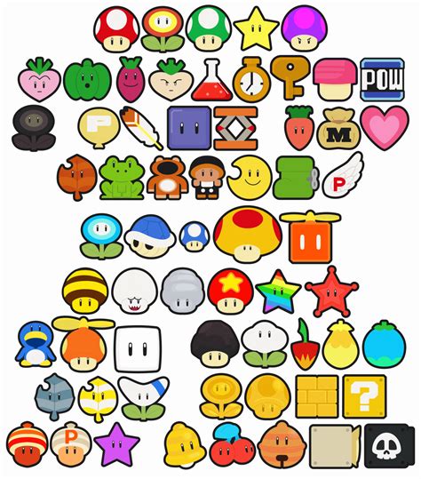 #nintendo #videogames #supermariobros #symbols #powerups #design #stars ...