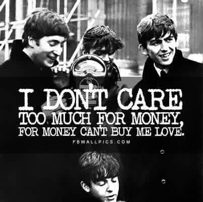 Money can't buy me love | Can't buy me love, My love lyrics, Beatles lyrics