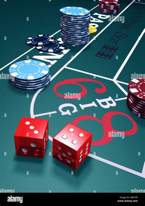 Casino craps table, dice game Stock Photo - Alamy