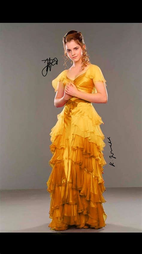 Hermione granger Yule ball yellow dress | Harry potter outfits, Harry ...