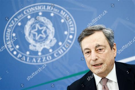 Italian Prime Minister Mario Draghi Speaks Editorial Stock Photo ...