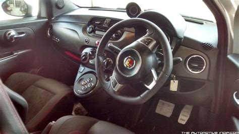 Abarth 500 interior spied India