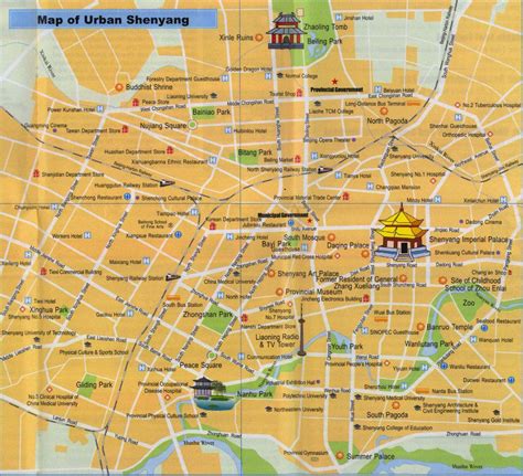 Shenyang China Tourist Map - Shenyang China • mappery