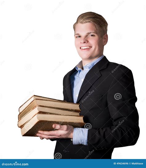 Business Man With Books Stock Photo - Image: 49634696