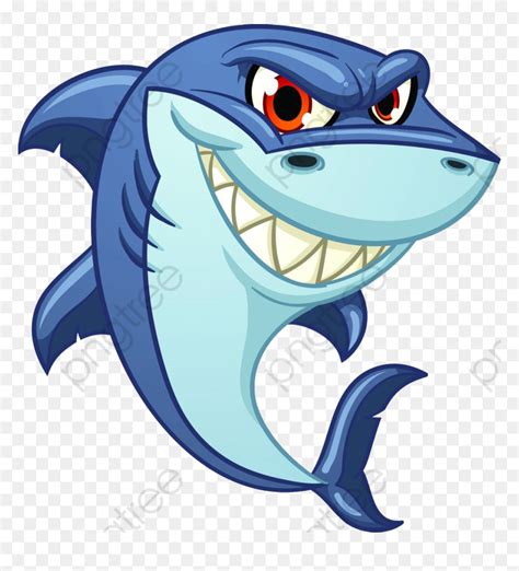 Baby Shark Clipart Animated - Evil Shark Clip Art, HD Png Download - vhv