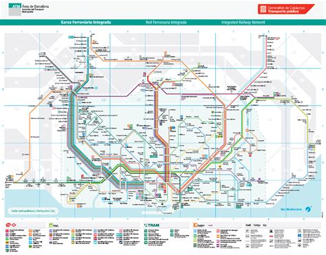 Barcelona Metro Map with Zones and Tourist Attractions (+ printable PDF)