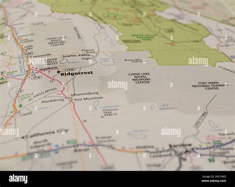 Map of the city of Ridgecrest, CA Stock Photo - Alamy