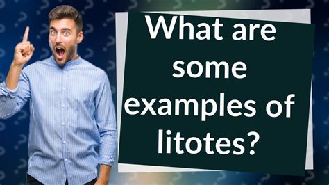 What are some examples of litotes? - YouTube