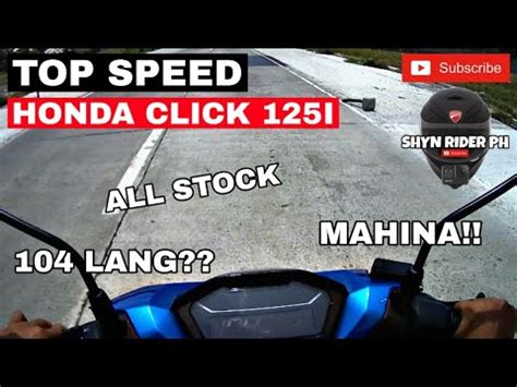 HONDA CLICK 125I• TOP SPEED| ALL STOCK| SHYN RIDER PH - YouTube