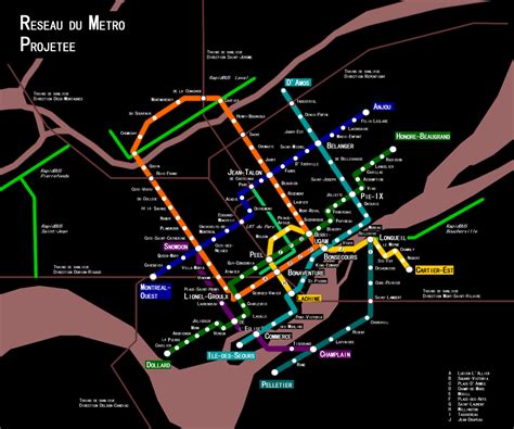 The STM's planned metro extension for 2020 (from their strategic plan ...