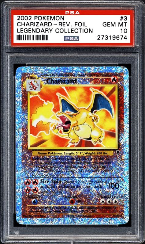 2002 Nintendo Pokemon Legendary Collection Charizard-Reverse Foil | PSA ...