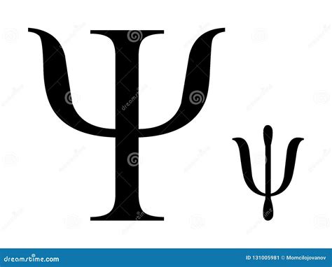 Greek alphabet letter Psi stock vector. Illustration of caps - 131005981