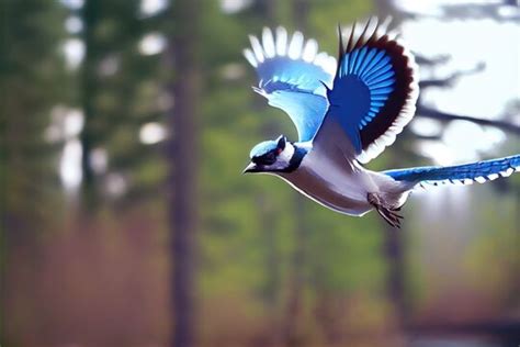 Blue Jay Bird Flying