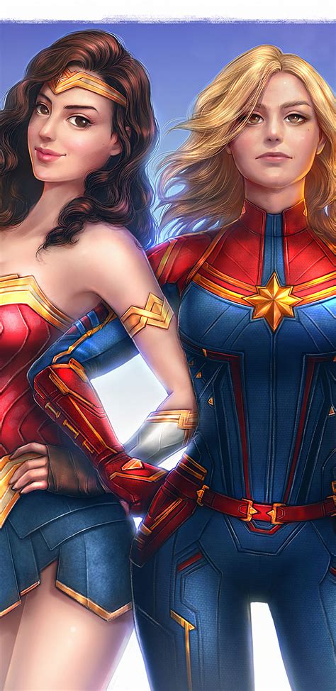 1440x2960 Captain Marvel Wonder Woman Samsung Galaxy Note 9,8, S9,S8,S8 ...