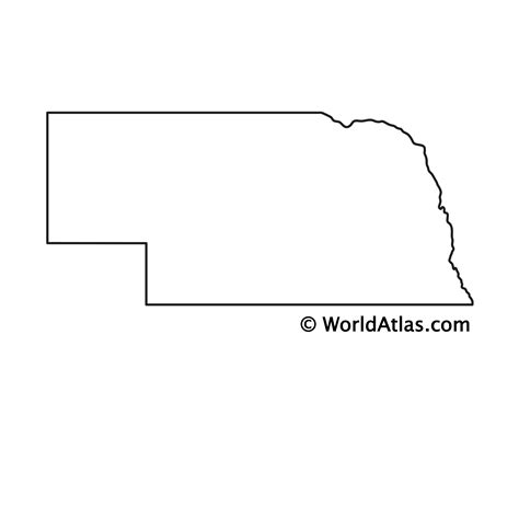 Nebraska Outline Map