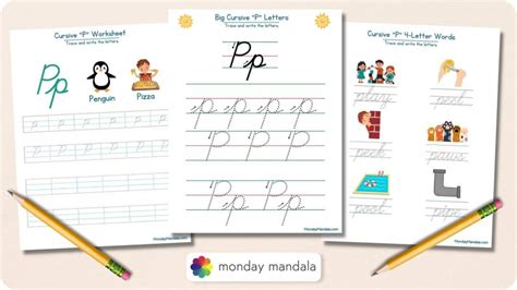 10 Cursive P Worksheets (Free Letter Writing Printables)