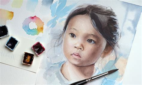 Learn to Paint Realistic Watercolor Portraits - Color Mixing & Blending ...