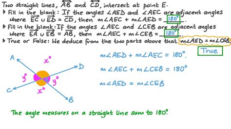 Question Video: Completing the Proof for Vertically Opposite Angles | Nagwa