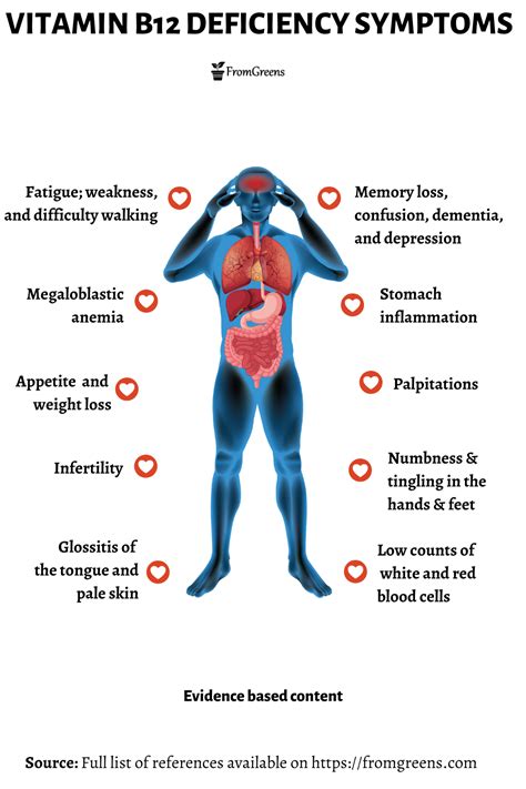 Vitamin B12 Deficiency Symptoms - Evidence Based Content