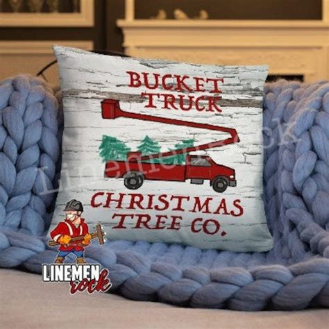 Bucket Truck Christmas Tree Company Lineman Linelife Throw - Etsy