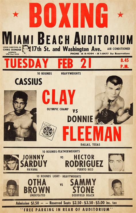 Vintage Cassius Clay Boxing Card Poster 1961 Photograph by Mountain ...