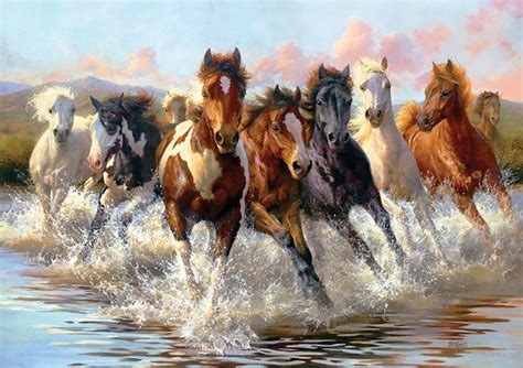 7 Horses Painting - 1440x1015 Wallpaper - teahub.io