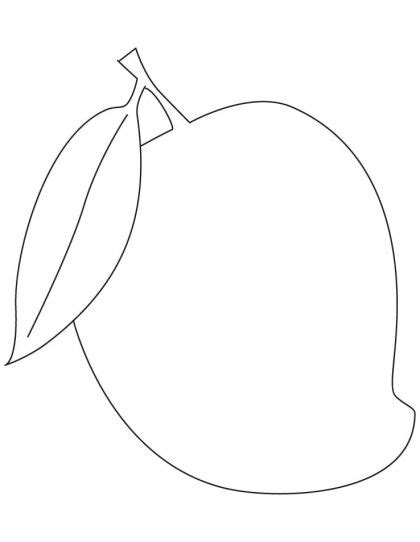 Mango Coloring Page | Free Printable Mango Coloring Page for Kids