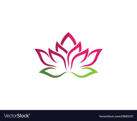 Beauty lotus flowers design logo template icon Vector Image