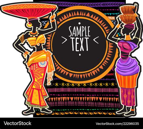 Ethnic background design for poster card Vector Image