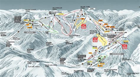 Andorra: ski maps and slopes * All PYRENEES · France, Spain, Andorra