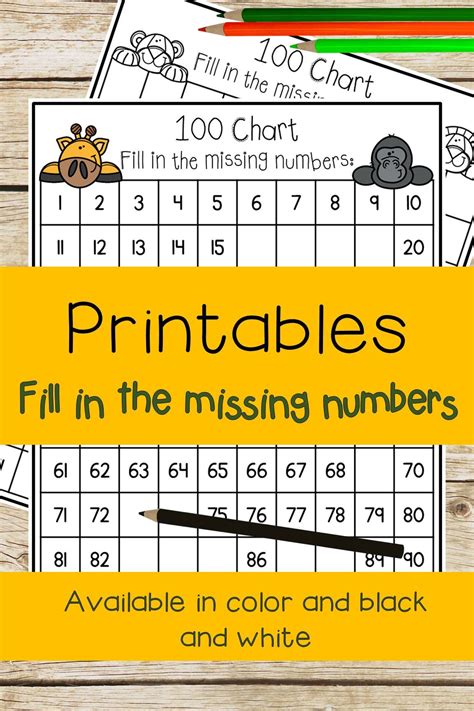 Use 100 Charts when practicing numbers and counting skills. Students ...