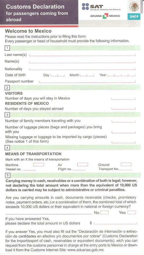 Immigration and Customs forms Mexico and United States | CARM Blog